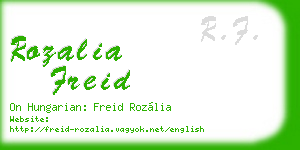 rozalia freid business card